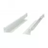 Guía de perfil en L de montaje ALLNET longitud ajustable 502–849 mm gris claro, par