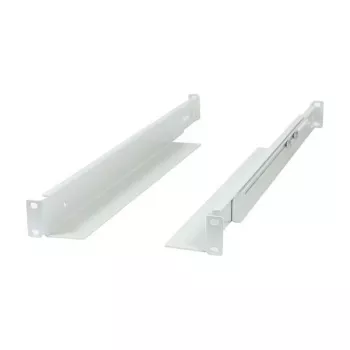 Guía de perfil en L de montaje ALLNET longitud ajustable 502–849 mm gris claro, par
