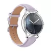 Smartwatch Colmi L28 plateado-lila con correa de piel lila