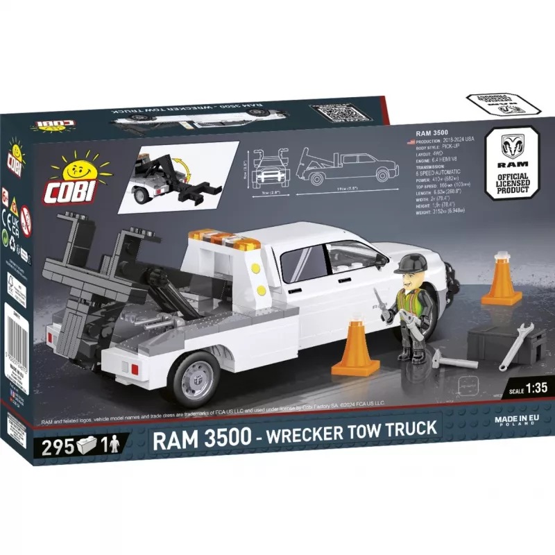 Cobi Wrecker grúa RAM 3500 juguete de construcción COBI-24611, set de bloques