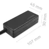 Fuente de alimentación Qoltec 51774 para monitor LG 25W | 1,3A | 19V | 6,5 * 4,4 + cable de alimentación