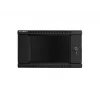 Lanberg WF01-6406-10B armario rack mural de 19 pulgadas, 6U, 600x450x368 mm, puerta de cristal, 60 kg, negro