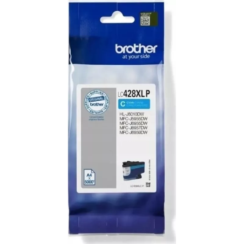 Cartucho de tinta Brother LC-428XLCP 1 ud. original cian
