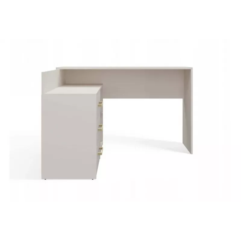 Tablero de escritorio de esquina e shop DANY Kaszmir beige — puesto de trabajo en esquina, distribución compacta