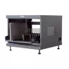 Estante organizador de cables TECHLY 367652 con fijación adhesiva 3M, acero, 550×550×410 mm, negro