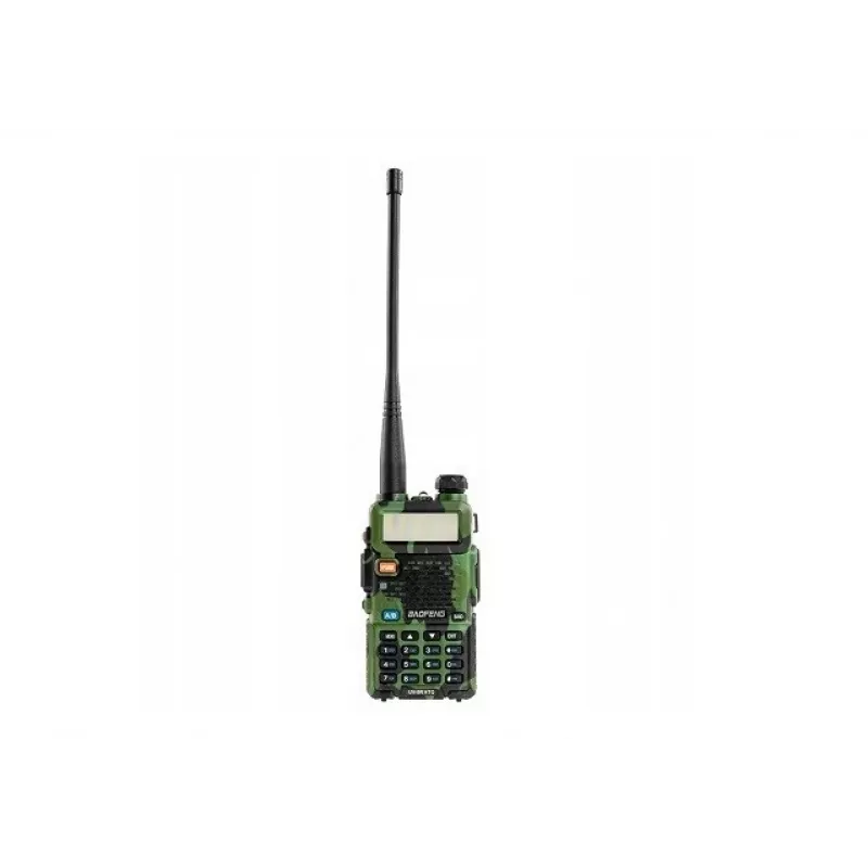 Walkie-talkie portátil Baofeng UV-5R 5W HT camo — doble banda FM, 5 W, batería de 1800 mAh