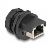 Conector hembra RJ45 Cat.6A DeLOCK IP67 impermeable antipolvo negro