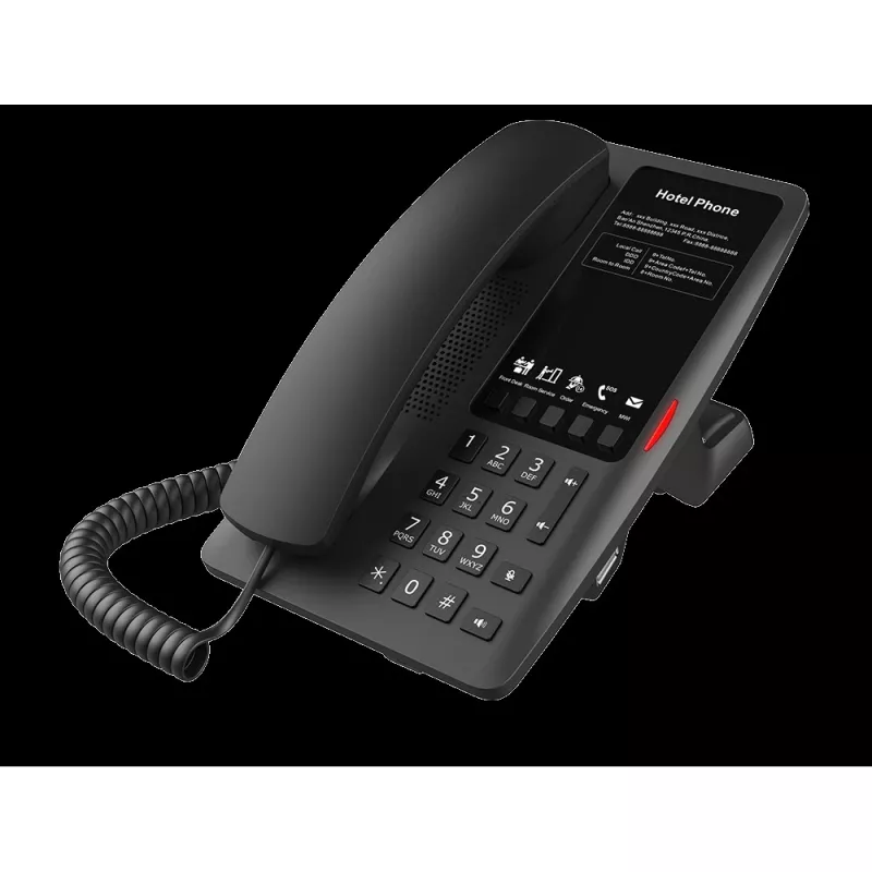 Teléfono IP Fanvil H4W-Negro – audio HD, compatible con Wi‑Fi