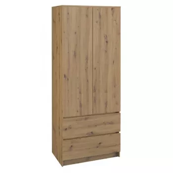 Topeshop SZAFA MALWA ART armario ropero de dormitorio 5 estantes 2 puerta(s) roble