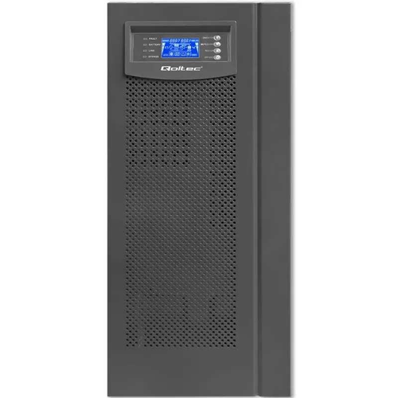 Qoltec 53982 SAI online de onda sinusoidal pura, 6 kVA / 4,8 kW, LCD, USB
