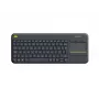 Teclado inalámbrico Logitech Wireless Touch Keyboard K400 Plus - Teclado - con touchpad - inalámbrico - 2,4 GHz - Bélgica - Negro