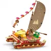 LEGO Disney 43270 La canoa de aventuras de Moana, 529 piezas, 3 minifiguras, 6+