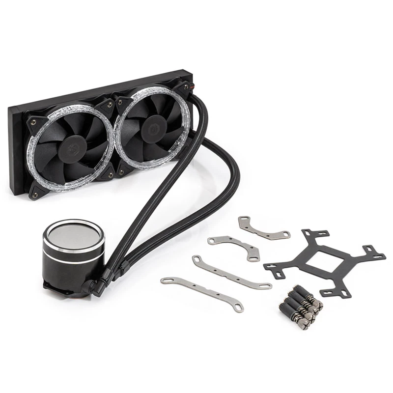 Refrigeración líquida todo en uno BitsPower Cyclops 240 – negro/plata, radiador de 240 mm