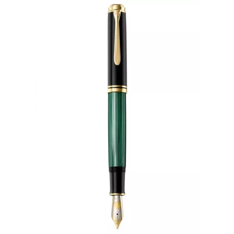 Pelikan Souverän 1000, negro, verde, punto medio, ambidiestra, Alemania, 1 ud.