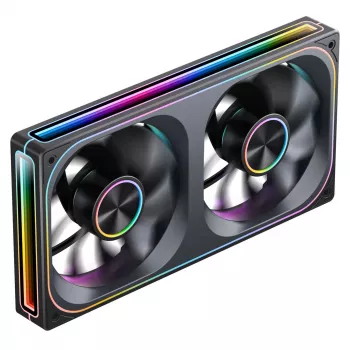 Jonsbo ZA-240 Infinity Mirror ventilador ARGB PWM de aspas invertidas, 240 mm, negro