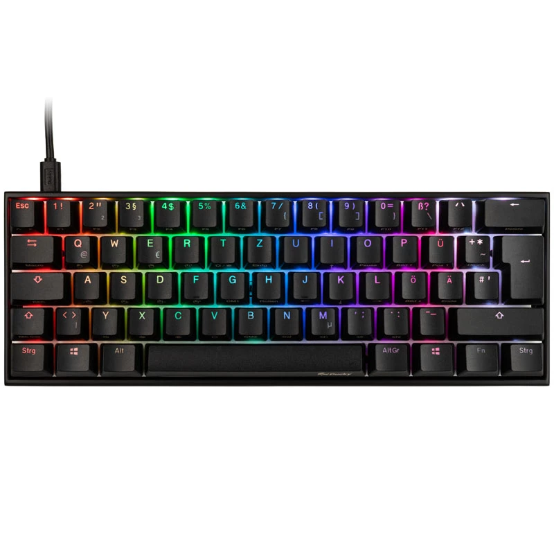 Teclado Ducky Mecha Mini con ratón gaming USB inglés negro