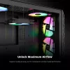 Montech HP140 ventilador de caja ARGB PWM, 140x140x25 mm, 1760 rpm, 29,2 dB, negro