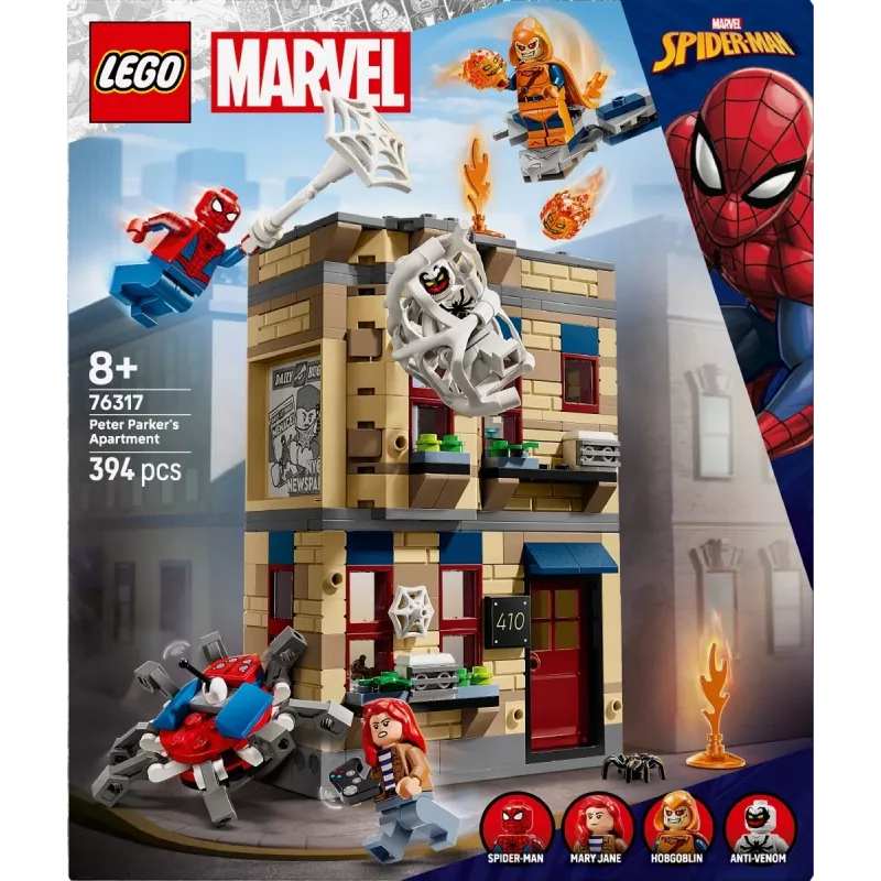 LEGO Marvel set 76317 apartamento de Peter Parker con minifigura de Spider-Man