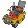 Simba Sam el Bombero quad Mercury con figura, vehículo de juguete