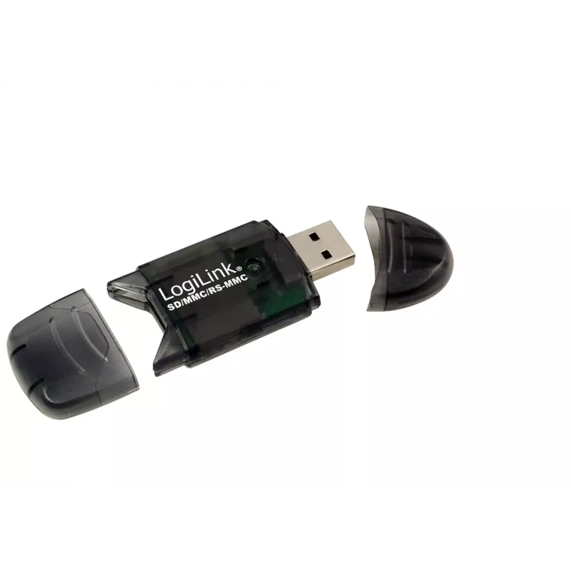 Lector de tarjetas LOGILINK CR0007 USB 2.0 para SD/MMC, negro, hasta 480 Mbit/s