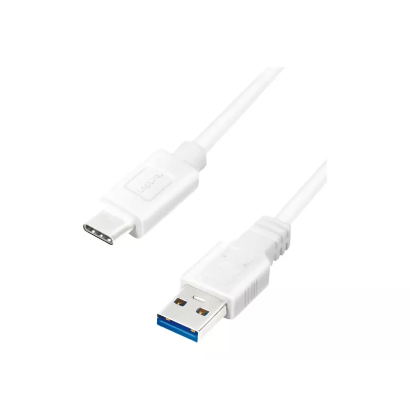 Cable USB LogiLink CU0174 USB 3.2 Gen 1 1m USB A USB C blanco