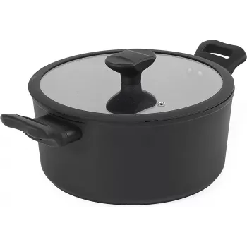 Olla para carne Russell Hobbs RH01863EU7 20 cm Crystaltech batería de cocina acero inoxidable tapa de vidrio