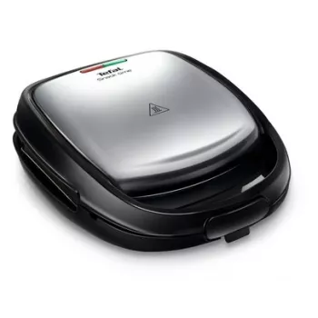 Sandwichera Tefal SW341D12 700 W negra, acero inoxidable