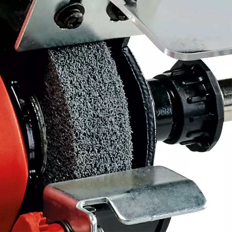 Lijadora de mesa TC-XG 75 Kit (rojo/negro, 150 vatios, amplio set de accesorios para trabajos de pulido y lijado)