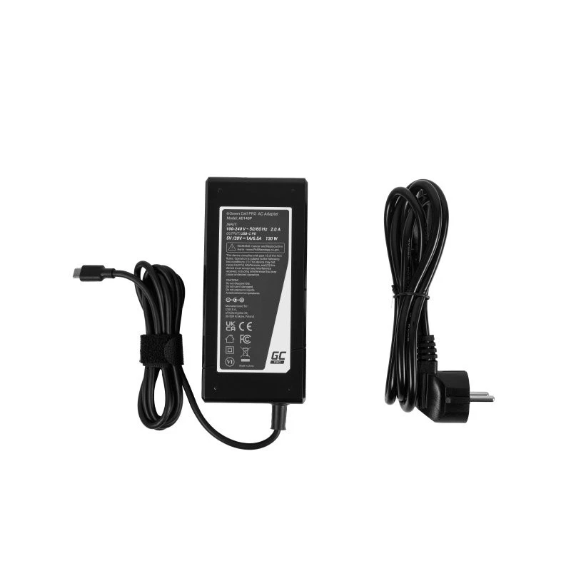 Fuente de alimentación universal Green Cell AD140P 130 W negra