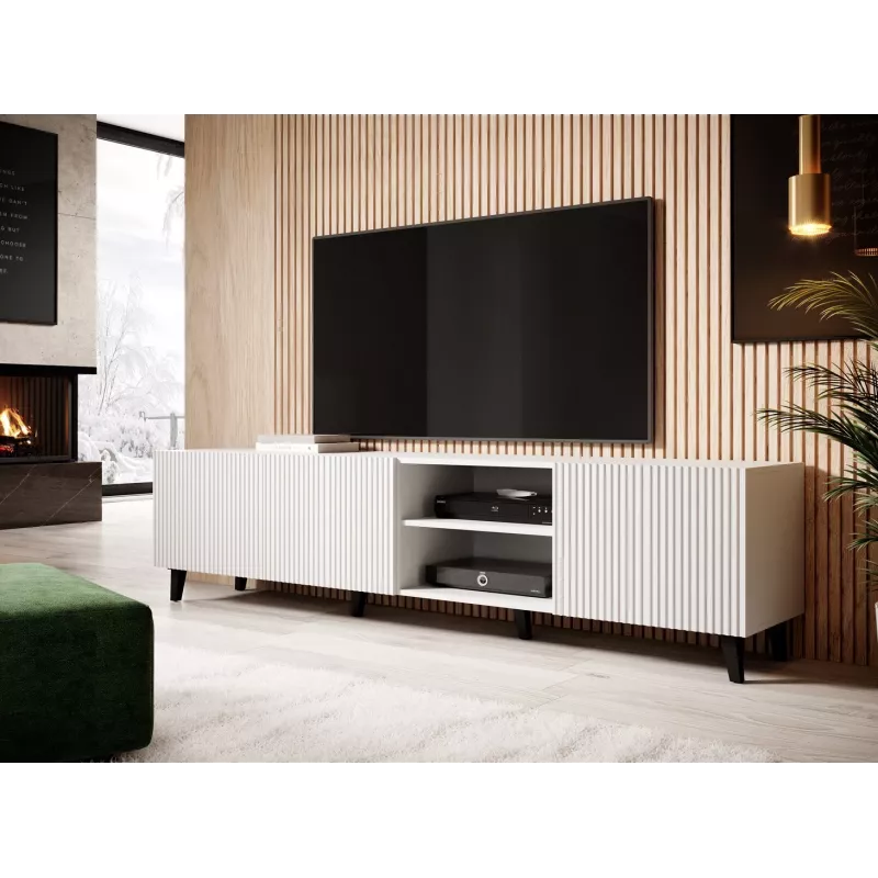 Mueble RTV Cama PAFOS 200x42x52 blanco mate
