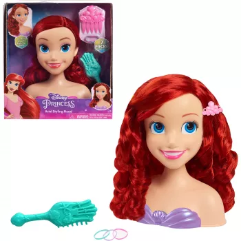 Disney Princess - Ariel Styling Head, cabeza para maquillar y peinar