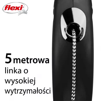 Flexi New CLASSIC 5 m negro Correa retráctil para perros