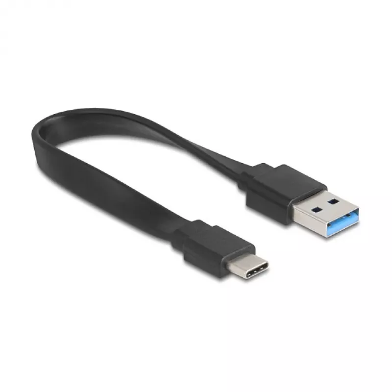 Hub DELOCK USB 3.2 Gen 1 (3.1 Gen 1) de 4 puertos con host Type-A + Type-C (5000 Mbit/s) negro/transparente