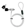 Cable de seguridad LogiLink NBS009 para portátil con llave, 1,8 m, T-bar, 1,5 cm, 2 llaves, slim, plateado