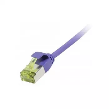 Cable de red RJ45, CAT6A 500 MHz, 0,15 m, lila, U/FTP, cable redondo Slimline d=3,8 mm, TPE/LSZH (Superflex), AWG32, con cable bruto Cat.7, Synergy 21 (S217390V3)