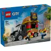 LEGO City Furgoneta de hamburguesas, camión de comida, juguete para niños y niñas a partir de 5 años, vehículo de construcción, set de cocina con minifigura de vendedor y accesorios