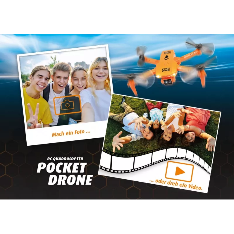 Cuadricóptero RC REVELL Pocket Drone 23810 — 2,4 GHz, radiocontrol de 4 canales