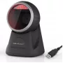 Lector de códigos de barras de sobremesa Qoltec para códigos 1D y 2D, escáner QR, negro
