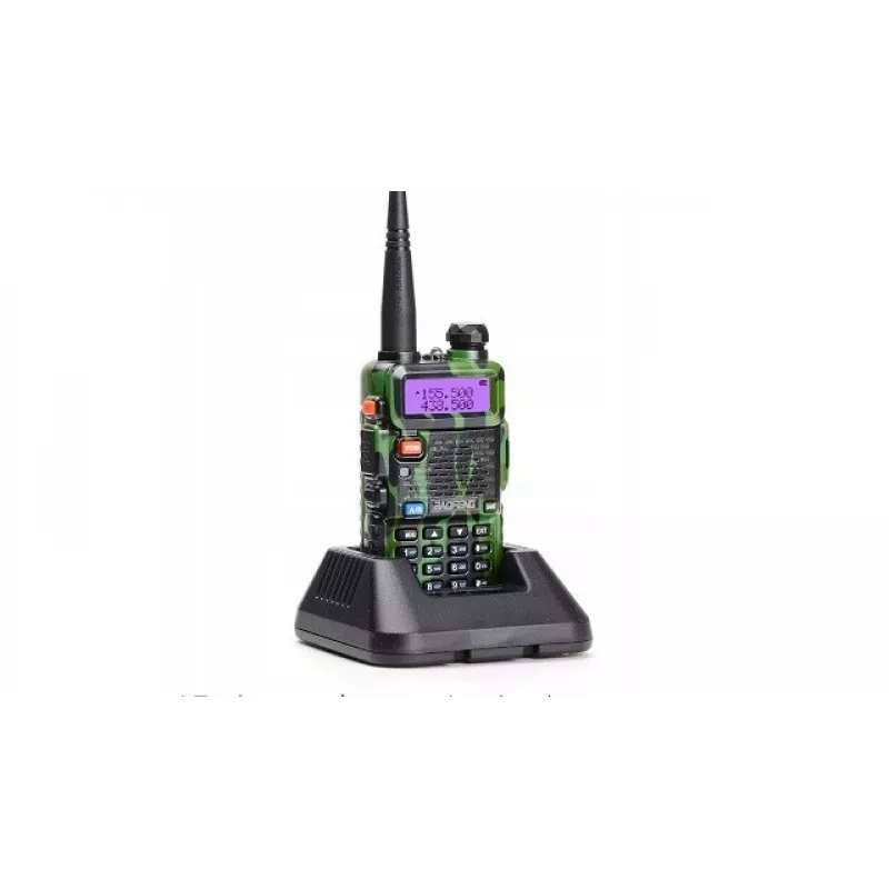 Walkie-talkie portátil Baofeng UV-5R 5W HT camo — doble banda FM, 5 W, batería de 1800 mAh