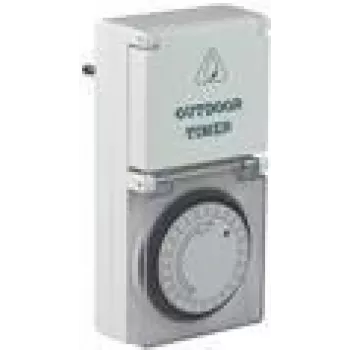 Temporizador analógico AS Schwabe 24031 — 3500 W, temporizador mecánico resistente a la intemperie IP44