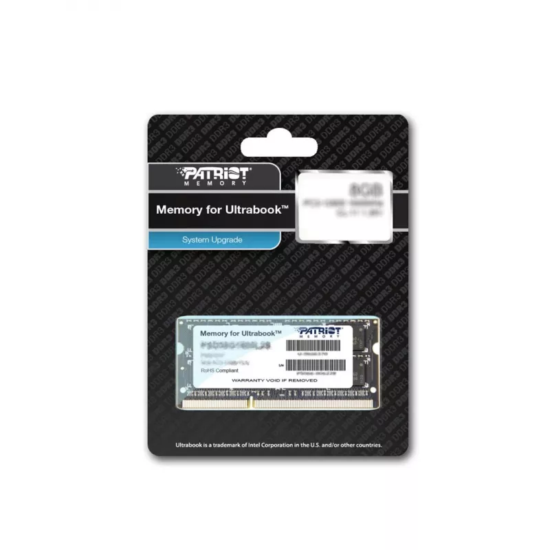 Patriot Signature Ultrabook PSD38G1600L2S memoria RAM DDR3 SO-DIMM de 8 GB, 1600 MHz (PC3-12800), CL11