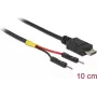 Cable de alimentación USB Delock Micro-B a 2 x conector macho de pines individual alimentación 10 cm (85406)