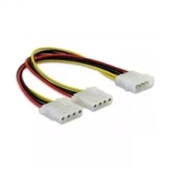 Delock - Divisor de corriente - fuente de alimentación interna, 4 polos (macho) a fuente de alimentación interna, 4 polos (hembra) - 11 cm (82100)