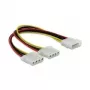 Delock - Divisor de corriente - fuente de alimentación interna, 4 polos (macho) a fuente de alimentación interna, 4 polos (hembra) - 11 cm (82100)