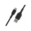 Cable trenzado USB-C a USB-A 15cm negro