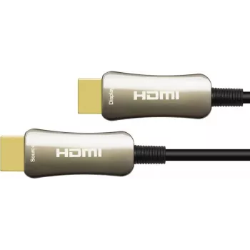 Cable de conexión HDMI™ 2.0 híbrido óptico, 4K2K / UHD 60Hz, conector y contactos de cobre bañados en oro, negro, 2m, serie PYTHON® (GC-M0145)