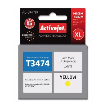 Activejet AE-34YNX tinta, sustituye a Epson 34XL T3474, Supreme, 14 ml, amarillo
