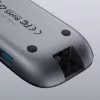 AUKEY CB-C71 hub USB-C 8 en 1, 3x USB-A 3.0, HDMI 4K@30Hz, Gigabit RJ45, SD/microSD, USB-C PD 100 W, cable de 0,15 m, aluminio, negro