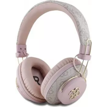 GUESS auriculares inalámbricos Bluetooth 4G Metal Logo rosa, GUBHS72P4FC4MP, universal (GUBHS72P4FC4MP)