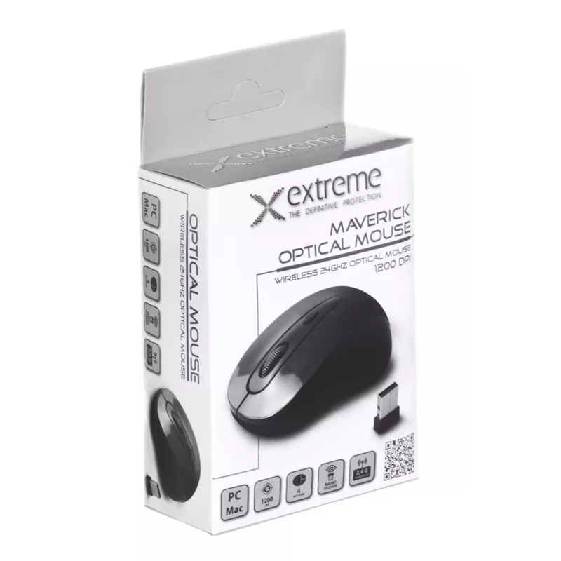 Extreme XM104K ratón USB Type-A óptico 1000 DPI para diestros